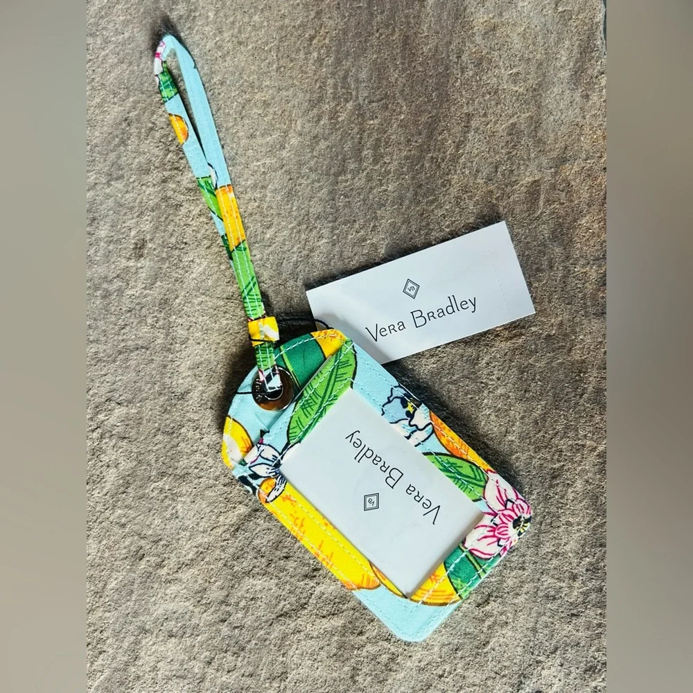 Vera Bradley Lemon Citrus Floral Luggage Tag NWT
